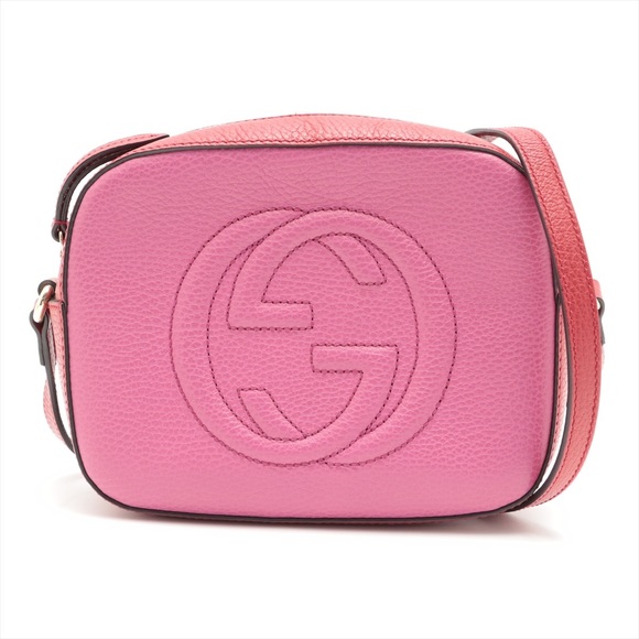 Gucci Leather Soho Shoulder Bag Pink - Picture 1 of 8